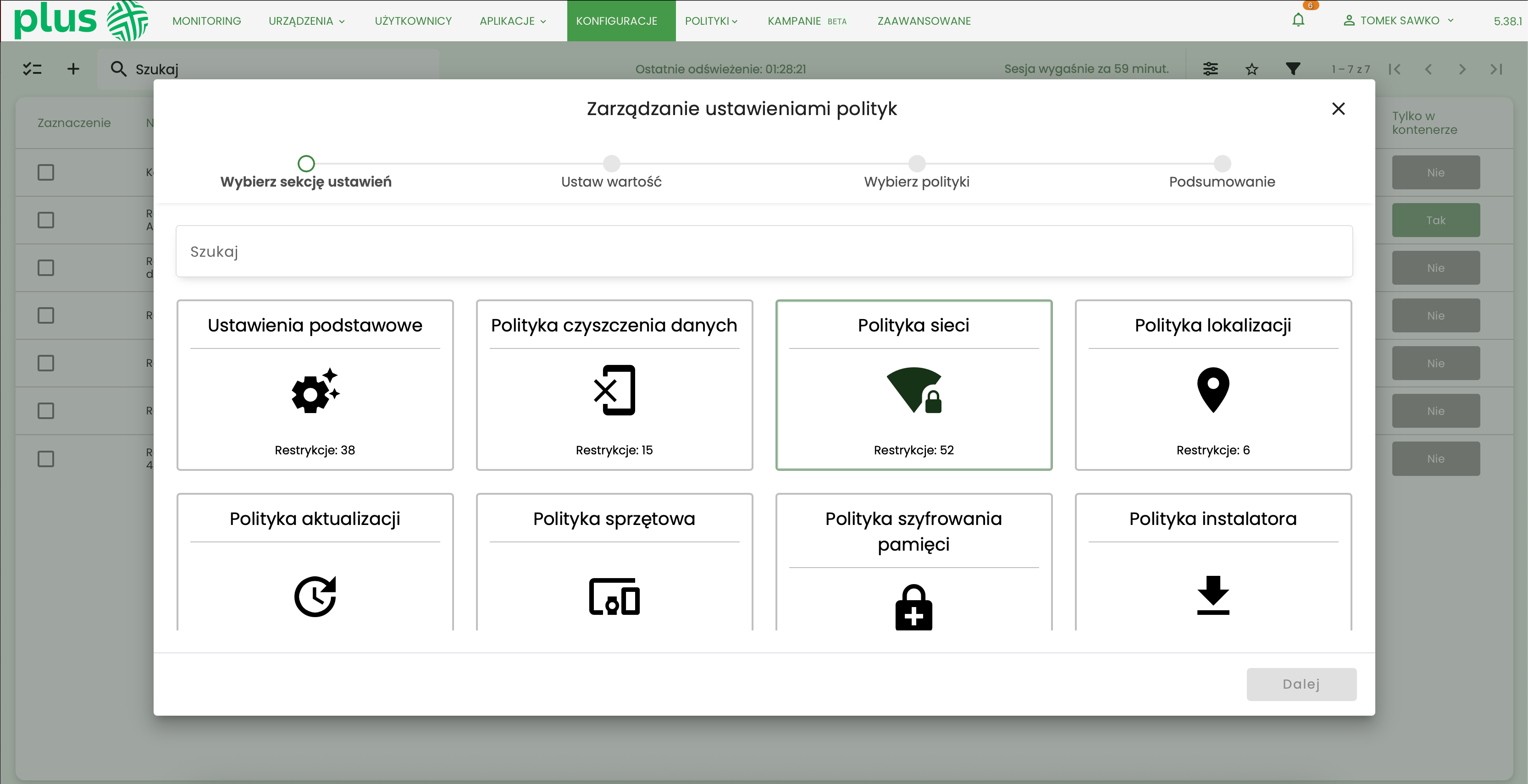 Essentials MDM dashboard